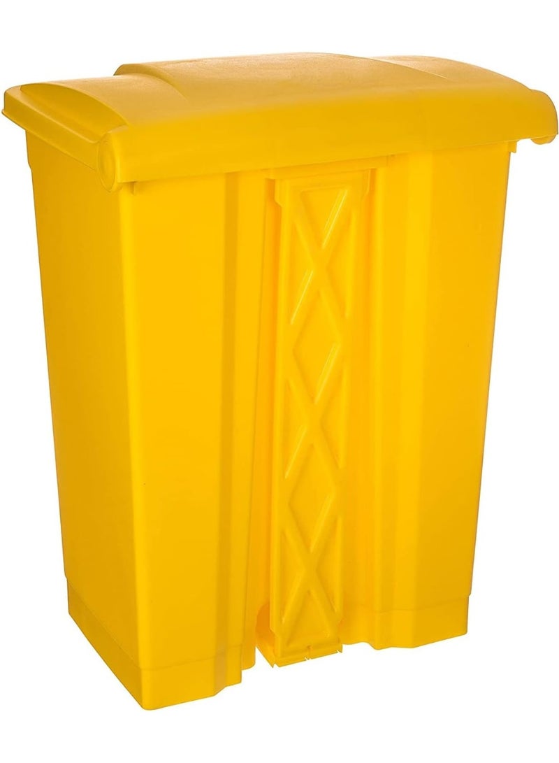 Amber Home Step Trash Bin Garbage Bin Plastic Matte Finish | Functional Waste & Garbage Waste Bin Trash Can Suitable For Homes, Villas, Large Areas & Communal Spaces| 30 Liters Yellow - Image 3