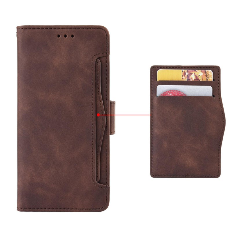erorex For ZTE Blade A36 4G  Feel Calf Texture Card Slots Leather Phone Case(Brown) - Image 4