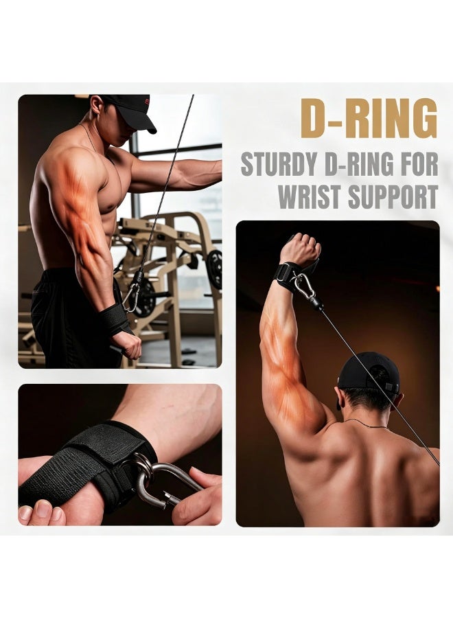 Wrist Straps for Weightlifting, Gym Lifting Straps with D Rings for Cable Machine,Weight Lifting Wrist Wraps for Men Women - Image 4