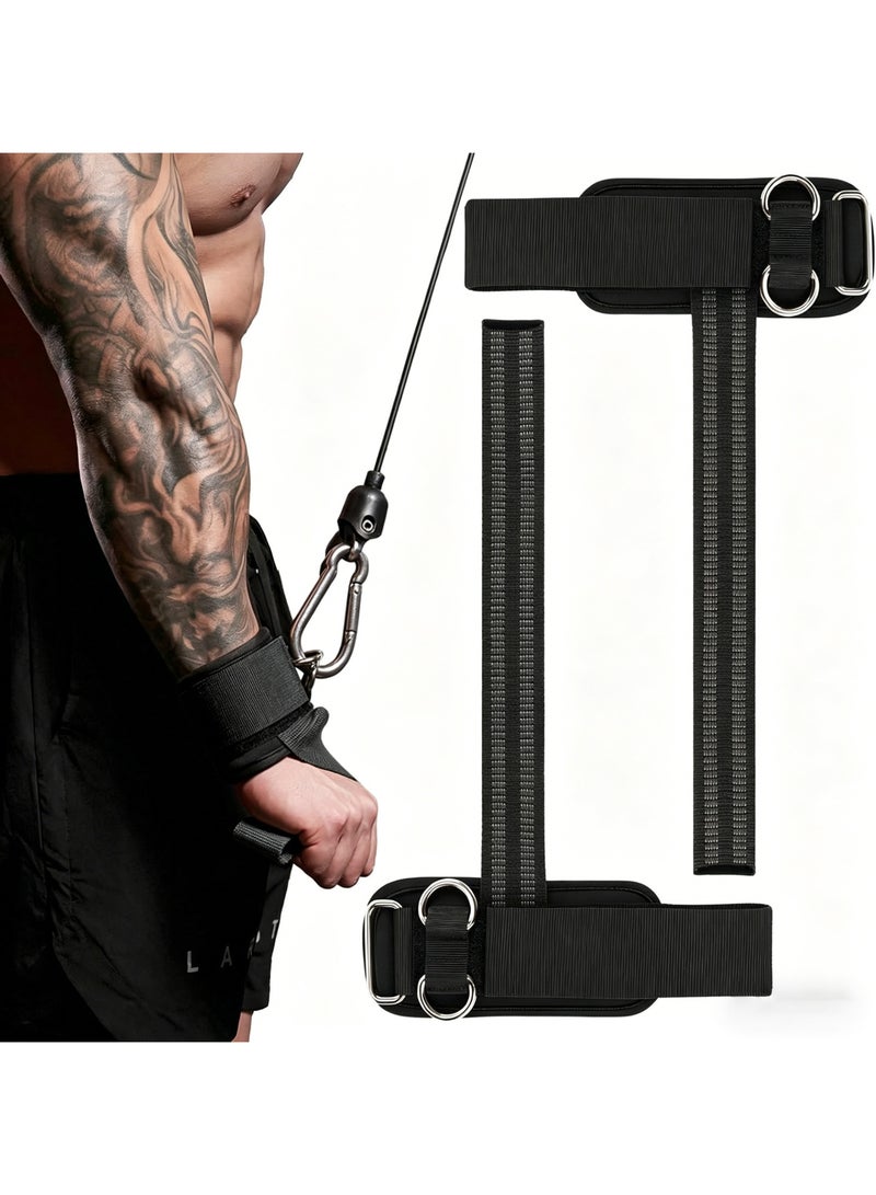 Wrist Straps for Weightlifting, Gym Lifting Straps with D Rings for Cable Machine,Weight Lifting Wrist Wraps for Men Women - Image 1