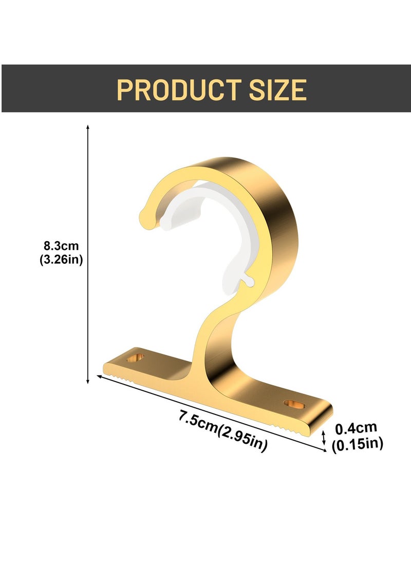 Durable Aluminium Alloy Curtain Rod Brackets, Set of 2, Perfect for 20-28mm Rods, Ideal for Curtains and Wardrobes  - Image 3