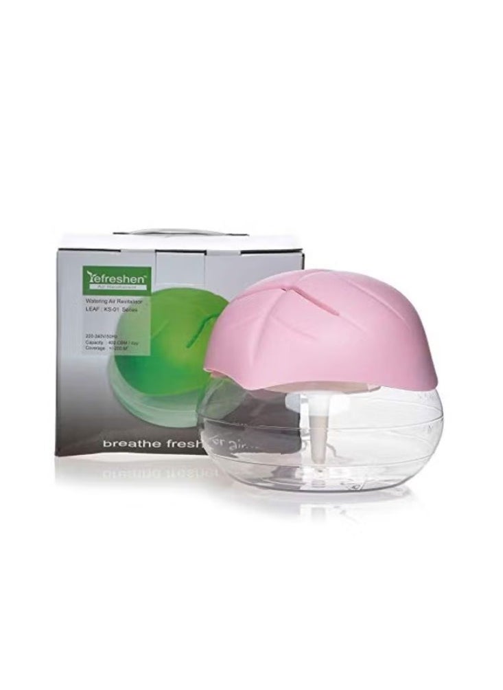 Refreshen Leaf Shape Electrical Water Air Refresher Pink/Clear 18.5x18.5x16centimeter  - Image 2