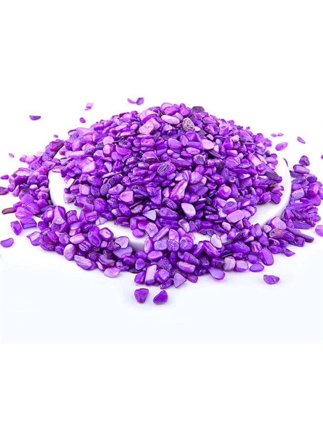 Gemstones Colorful 3-5MM 20G 50G 100G Mixed Natural Gravel Chip Beads Irregular Energy Gem Stone Beads for Fish Tank Bonsai Decoration (Color : Shell Beads, Item Diameter : 100G)  - Image 1