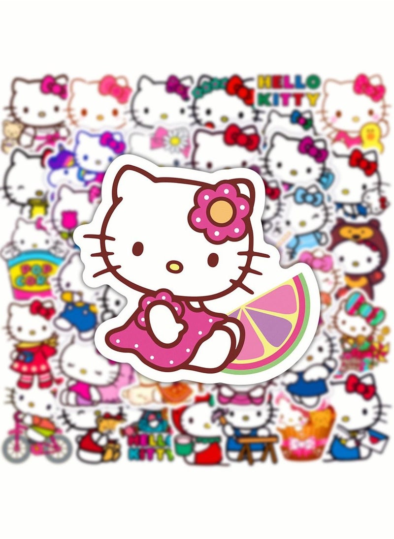 50-Piece Hello Kitty Waterproof Stickers