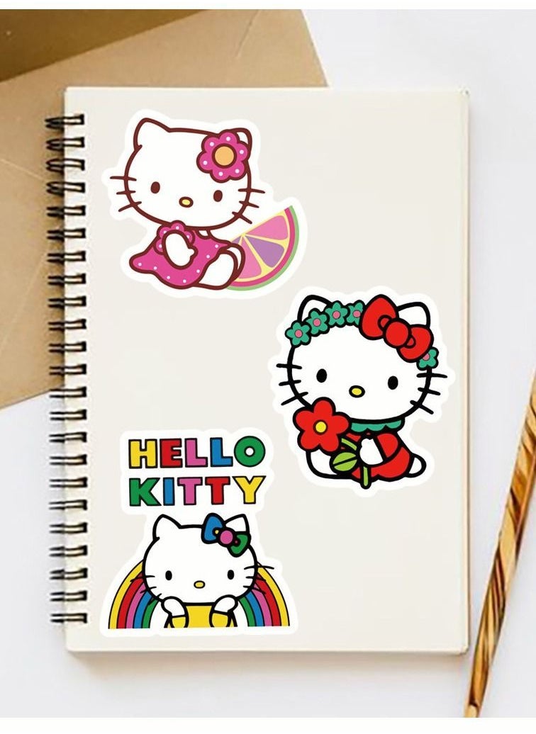 50-Piece Hello Kitty Waterproof Stickers