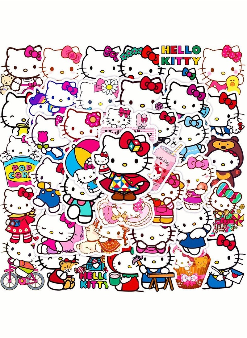 50-Piece Hello Kitty Waterproof Stickers