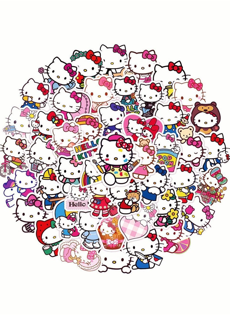 50-Piece Hello Kitty Waterproof Stickers