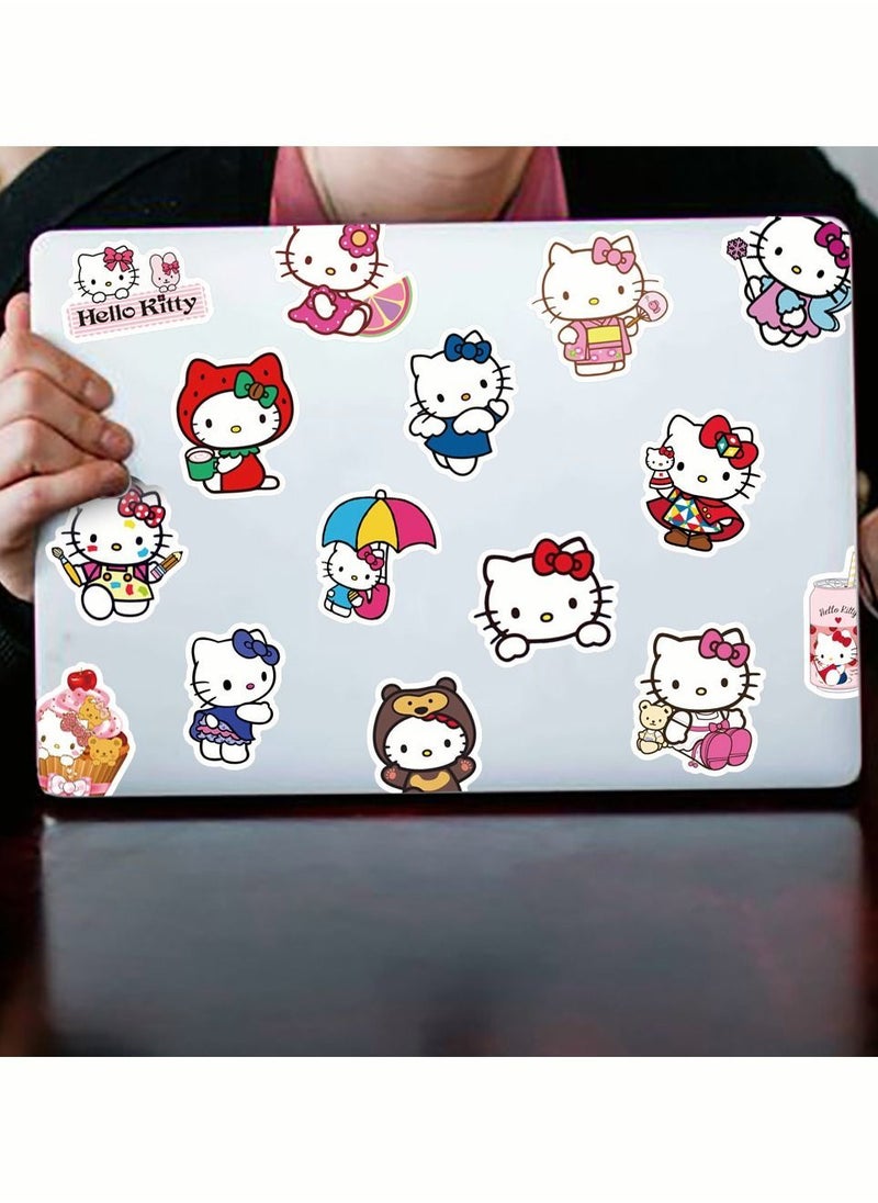 50-Piece Hello Kitty Waterproof Stickers