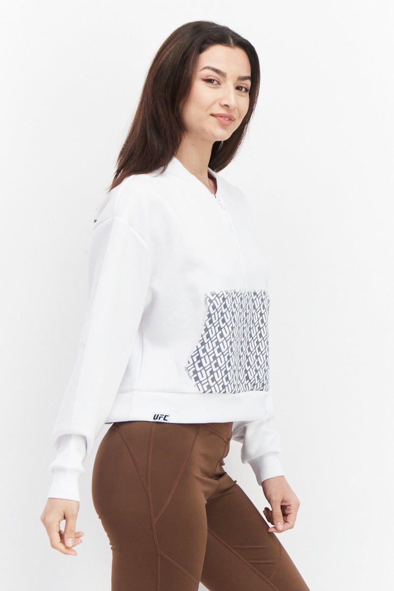 Ufc Women Sportswear Fit Long Sleeves Running Sweatshirt, White - Image 3