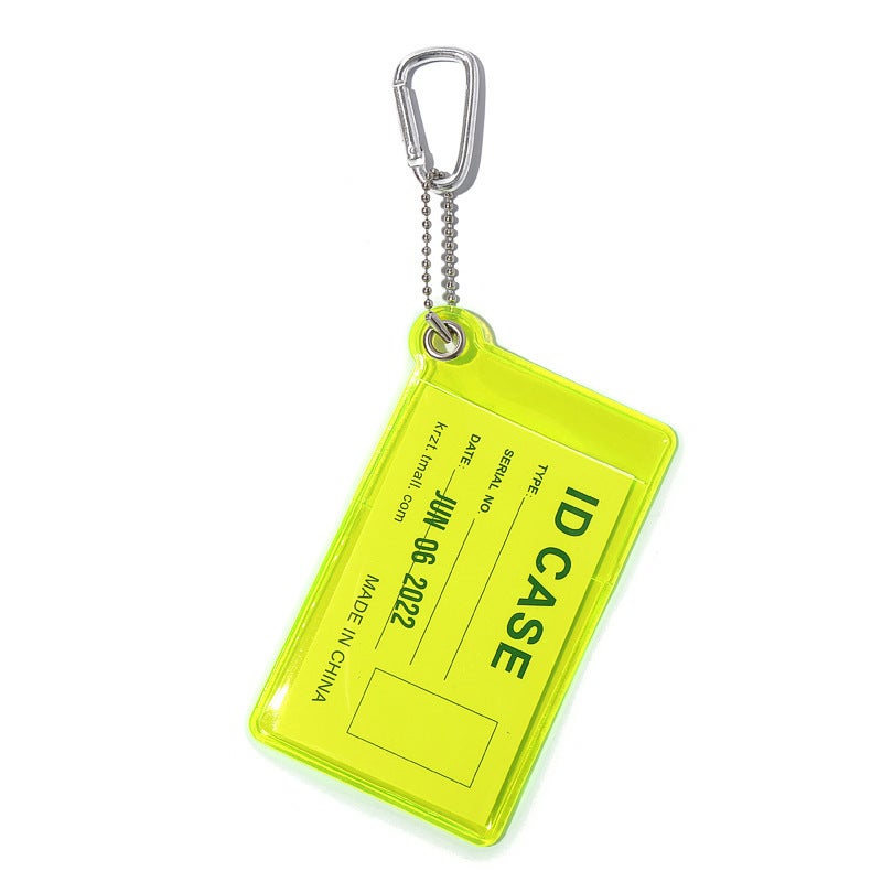 Pvc Fluorescent Card Bag Ins Niche Female Small Thin Student Meal Card Certificate Work Bus Card Set Japanese And Korean Department - Image 1