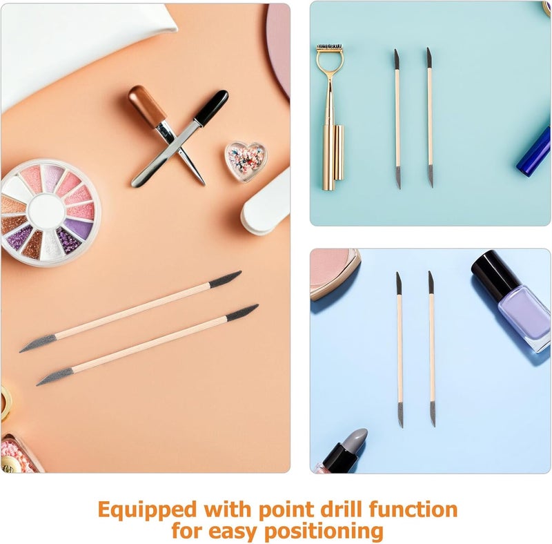 FAVOMOTO 30pcs Double-Ended Wood Nail Sanding Sticks with Cuticle Pushers Gray Grit for Manicure Detailing Nail Art DIY and Salon Use - Image 3