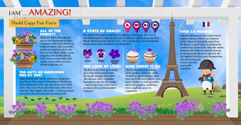 Madd Capp: I Am Violet - 350 Piece Jigsaw Puzzle - 8006 - Ages 10+  Unique Floral-Shaped Border  Challenging Random Cut  Includes Educational Madd Capp Fun Facts - Image 4
