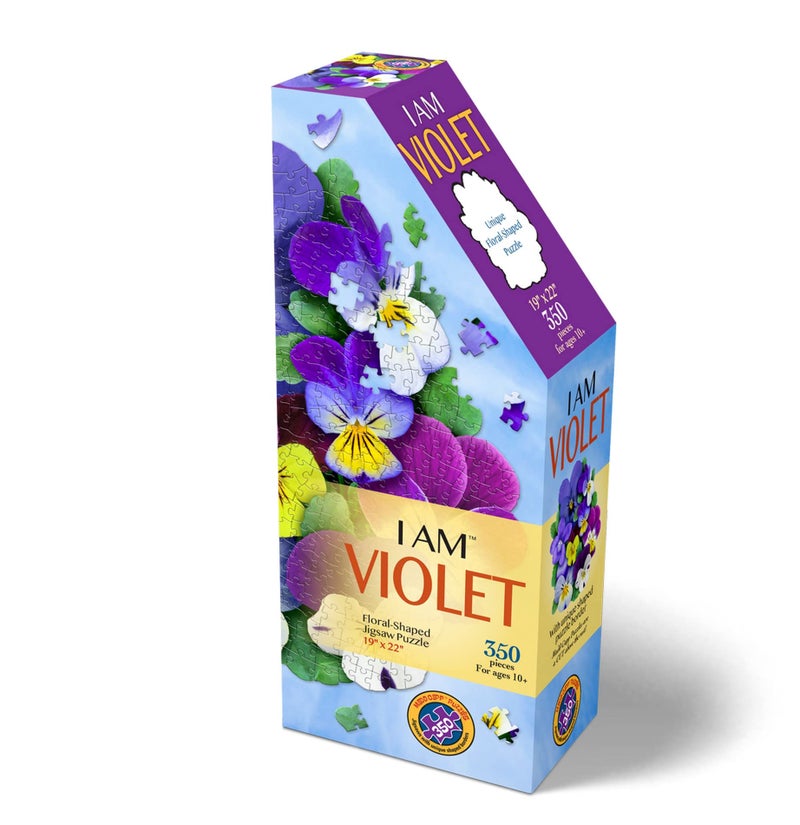 Madd Capp: I Am Violet - 350 Piece Jigsaw Puzzle - 8006 - Ages 10+  Unique Floral-Shaped Border  Challenging Random Cut  Includes Educational Madd Capp Fun Facts - Image 2