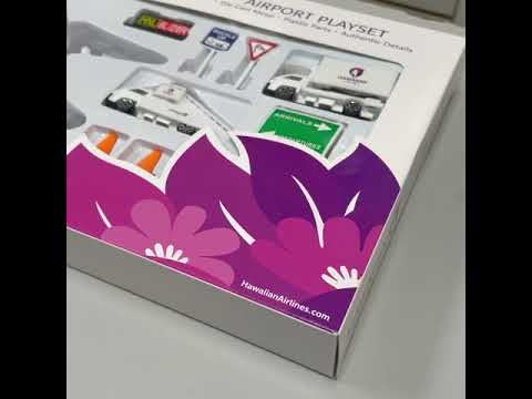 Daron Hawaiian Airlines 12 Piece Playset with DieCast Metal Model Airplane with Plastic Parts Cars and Transportation Toys for Kids Ages 3 - Image 5