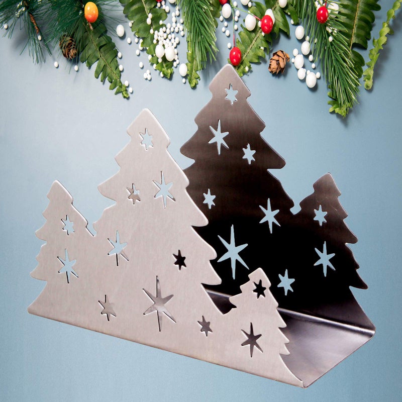 Lysenn Christmas Napkin Holder for Tables  Tissue Dispenser for Kitchen Countertop  Upgraded Sturdy Stainless Steel  Storage and Organization for Multiple Sizes  63 x 48 x 25 inches  Silver