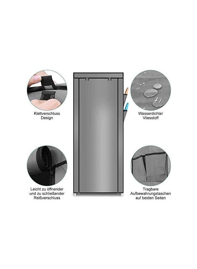 BLOOMING TIME 9 Tiers Dustproof Cover Shoes Cabinet Storage Organizer for Hallway Living Room - Image 5