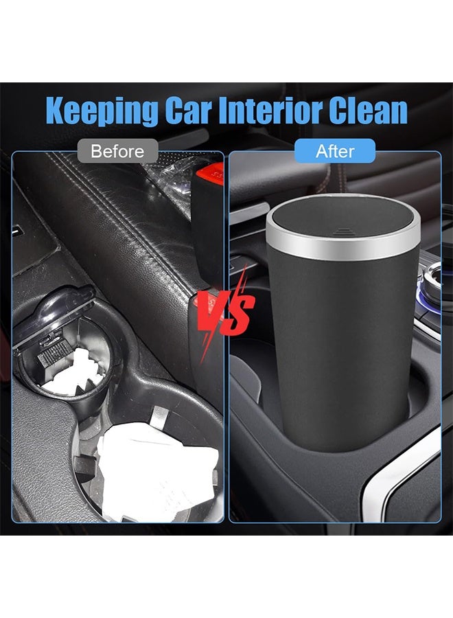 TodyJeyHo Car trash can, cup holder mini car trash can, press on lid, car accessories, suitable for car home, office, bedroom - Image 4