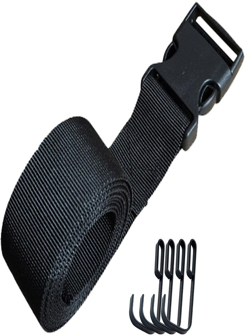 Gear Hanger | Bow Hangers for Tree Stand Multi-Hook Tree Stand Accessories for Hunting,Treestand Straps Holder with 4 Hooks for Saddle, Quiver, Backpack, Water Bottle