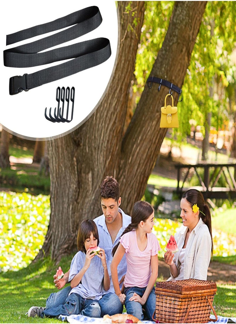Gear Hanger | Bow Hangers for Tree Stand Multi-Hook Tree Stand Accessories for Hunting,Treestand Straps Holder with 4 Hooks for Saddle, Quiver, Backpack, Water Bottle