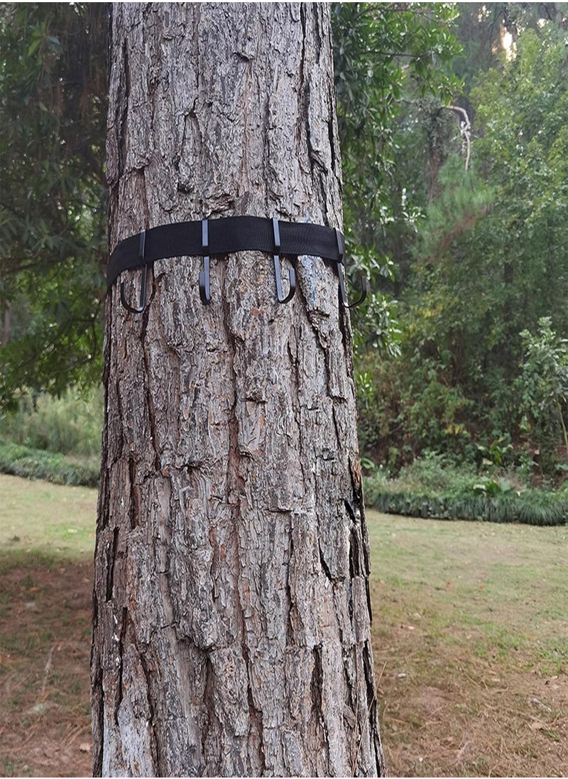 Gear Hanger | Bow Hangers for Tree Stand Multi-Hook Tree Stand Accessories for Hunting,Treestand Straps Holder with 4 Hooks for Saddle, Quiver, Backpack, Water Bottle