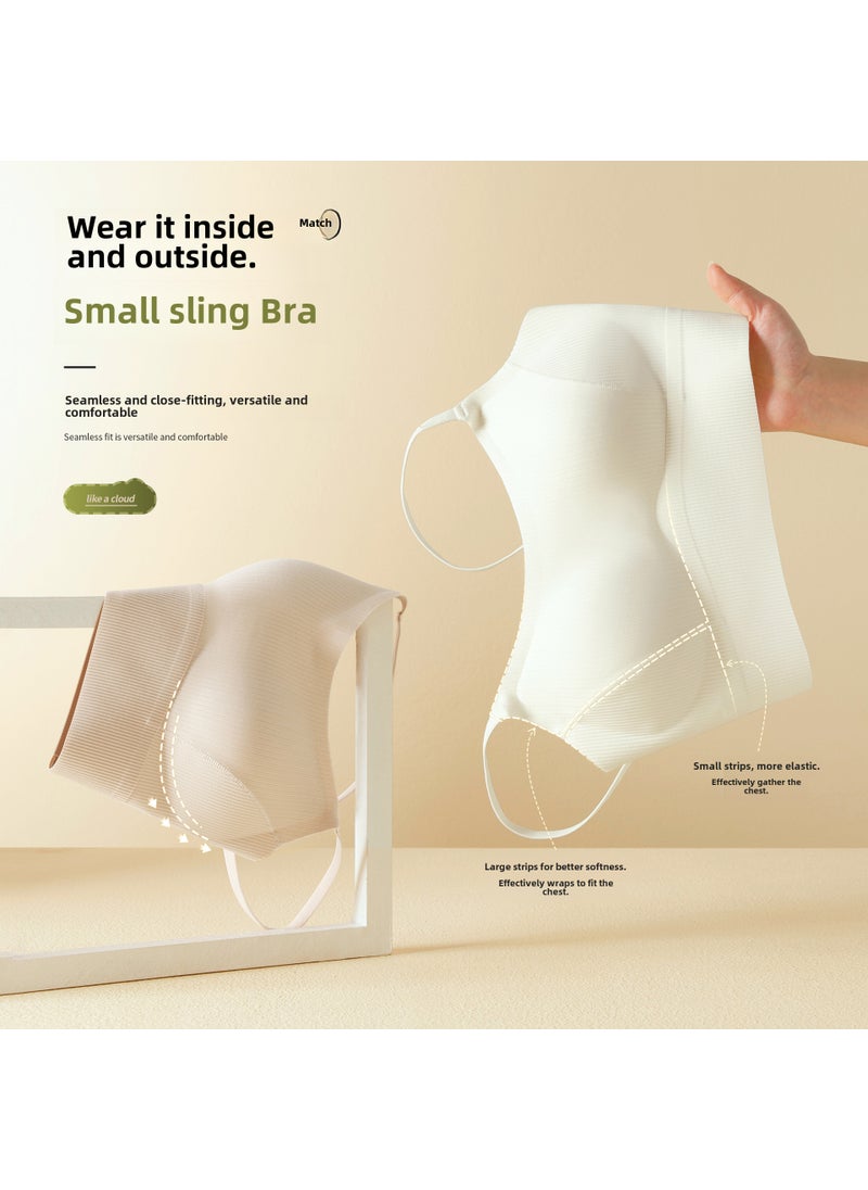 Generic - Seamless Camisole Soft Bra Comfortable U-Back Vest cocoa brown - Image 1