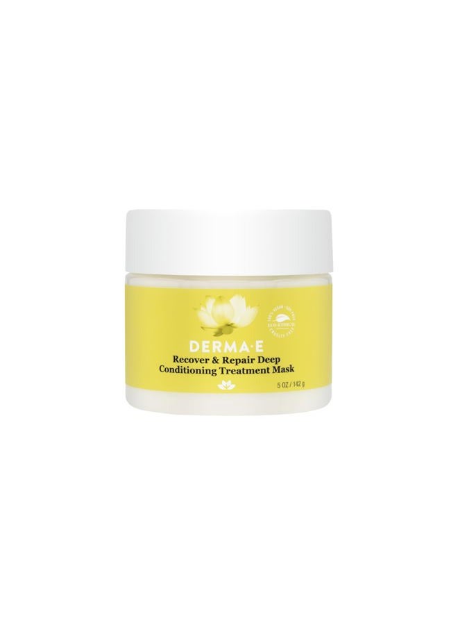 derma-e DERMA E Recover & Repair Deep Conditioning Treatment Mask - Argan Oil Hydrating Hair Mask Restores Dry, Damaged, Color Treated or Frizzy Hair, 5 Oz - Image 1