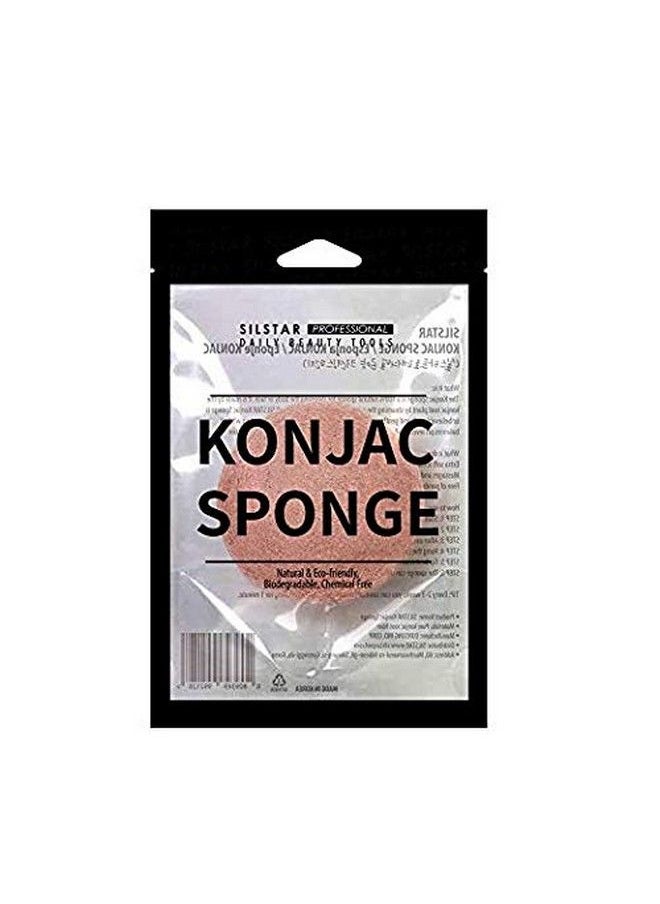 SILSTAR PROFESSIONAL - Konjac Sponge Facial Sponge Bath Sponge Amazing Cleansing For Dry Or Mature Skin Carnation Pink 104 - Image 1