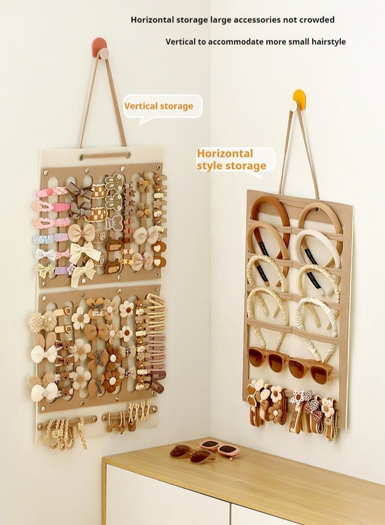 Fasola 2 PCS Enlarged Hanging Mesh Pockets Wall Shelf Wardrobe Storage Bags  Hanging Closet Hanging Organizer Storage Bag forHairpins, Hair Ties, Hair Accessories, Sstorage Bag, Rubber Band, Necklace  - Image 2
