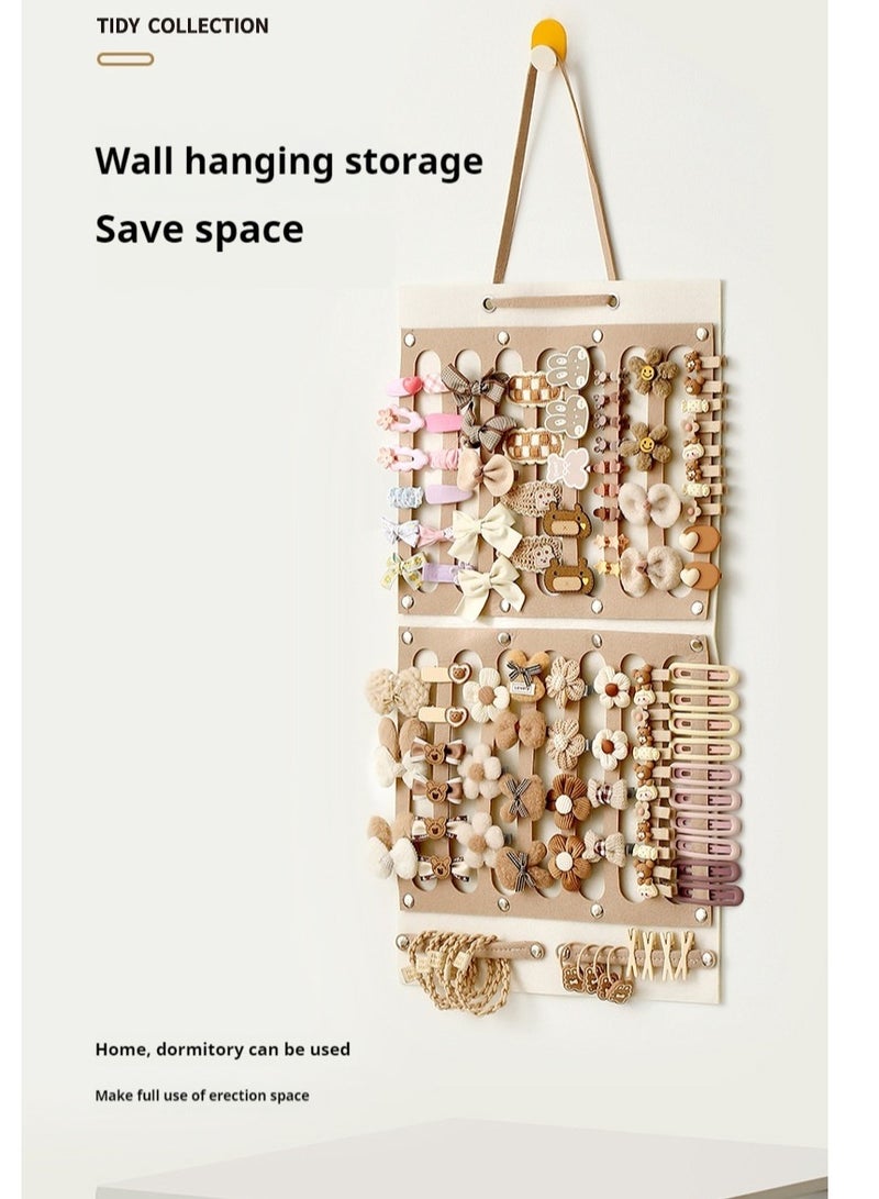 Fasola 2 PCS Enlarged Hanging Mesh Pockets Wall Shelf Wardrobe Storage Bags  Hanging Closet Hanging Organizer Storage Bag forHairpins, Hair Ties, Hair Accessories, Sstorage Bag, Rubber Band, Necklace  - Image 3