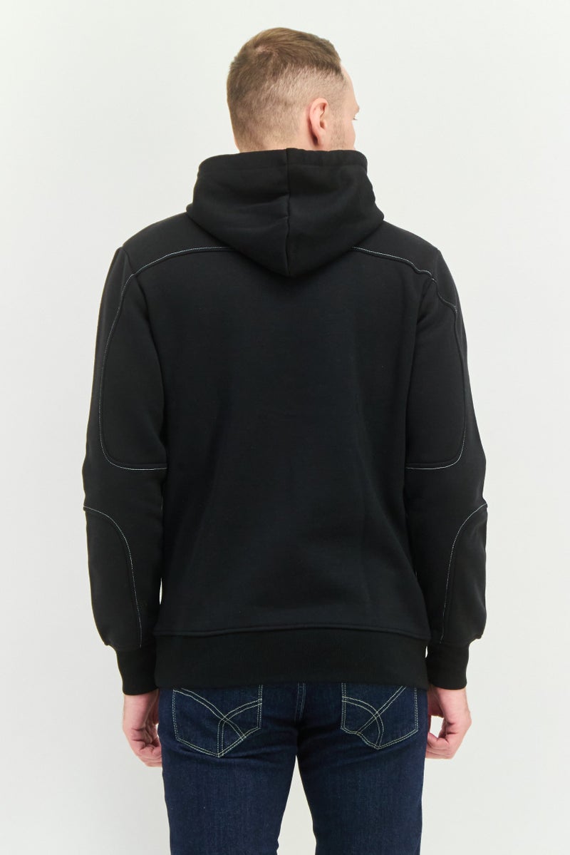 KANGOL Men Embroidered Logo Long Sleeves Hooded Sweatshirt, Black - Image 3