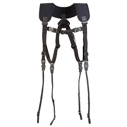 OP/TECH USA Dual Harness 3/8" X-Long – Interchangeable Camera Shoulder Strap Harness with Quick Disconnects and Control-Stretch Backing, Made in USA, Black - Image 5