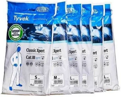 دوبونت Tyvek 500 Xpert En 14126 Overalls 25 Pieces S Size