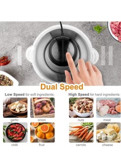 Gonice meat grinder electric,garlic press, uk plug food processor 2l stainless steel meat blender food chopper for meat, vegetables, fruits and nuts with 4 sharp blades  - Image 4