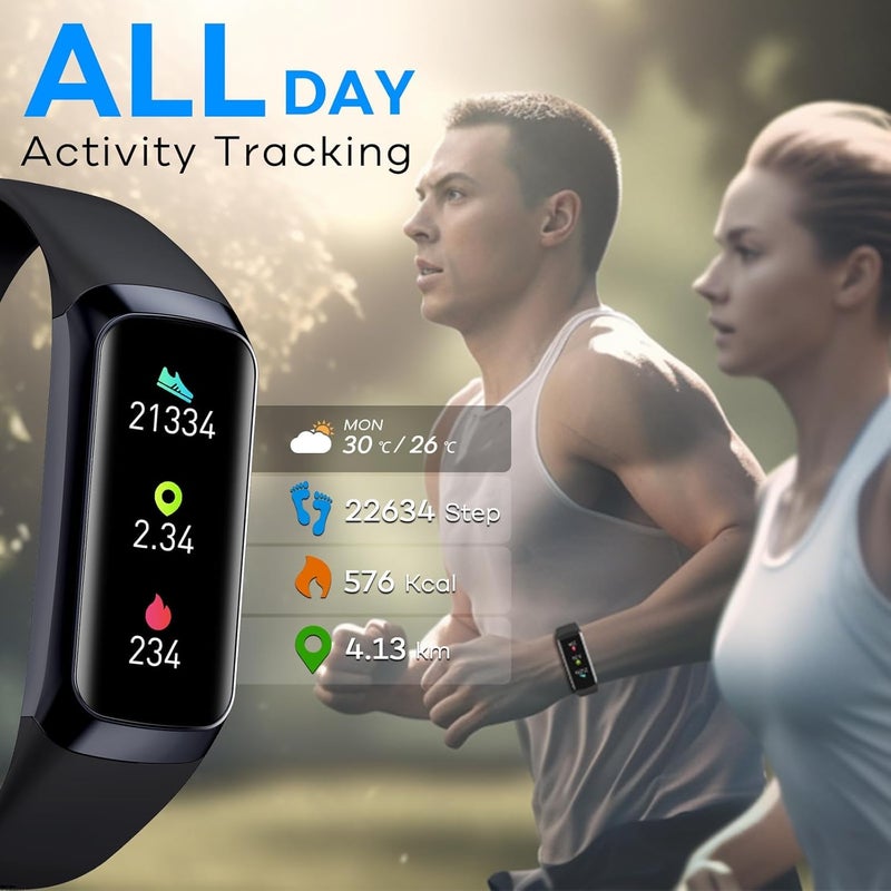 KASTWAVE Smart Watch, Fitness Tracker with Blood Pressure, Heart Rate Sleep Monitor, IP67 Waterproof, Calorie Counter, Pedometer Activity Tracker for Android iOS Men Women - Image 2