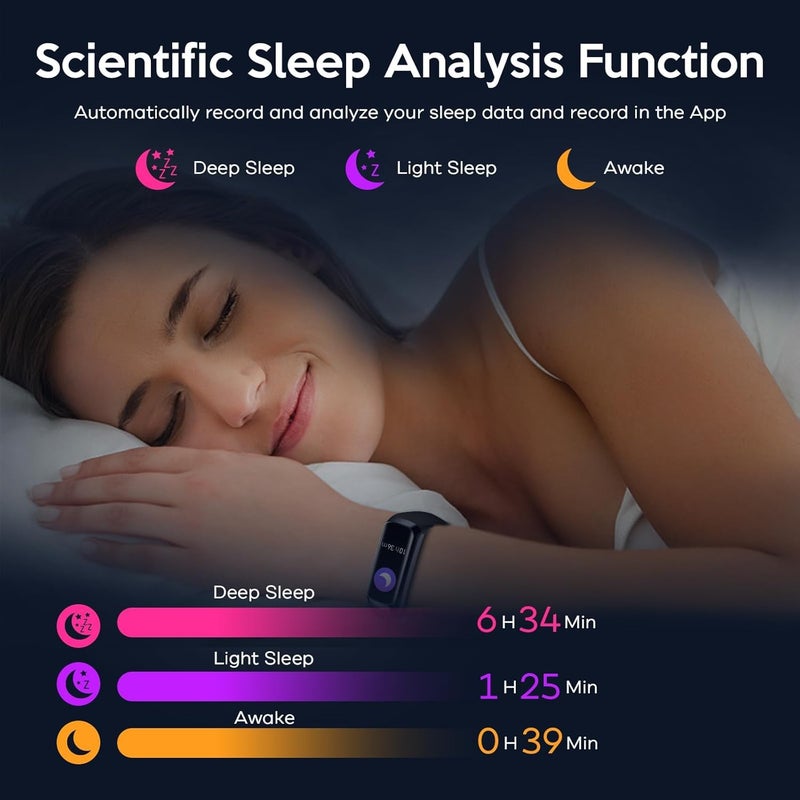 KASTWAVE Smart Watch, Fitness Tracker with Blood Pressure, Heart Rate Sleep Monitor, IP67 Waterproof, Calorie Counter, Pedometer Activity Tracker for Android iOS Men Women - Image 3
