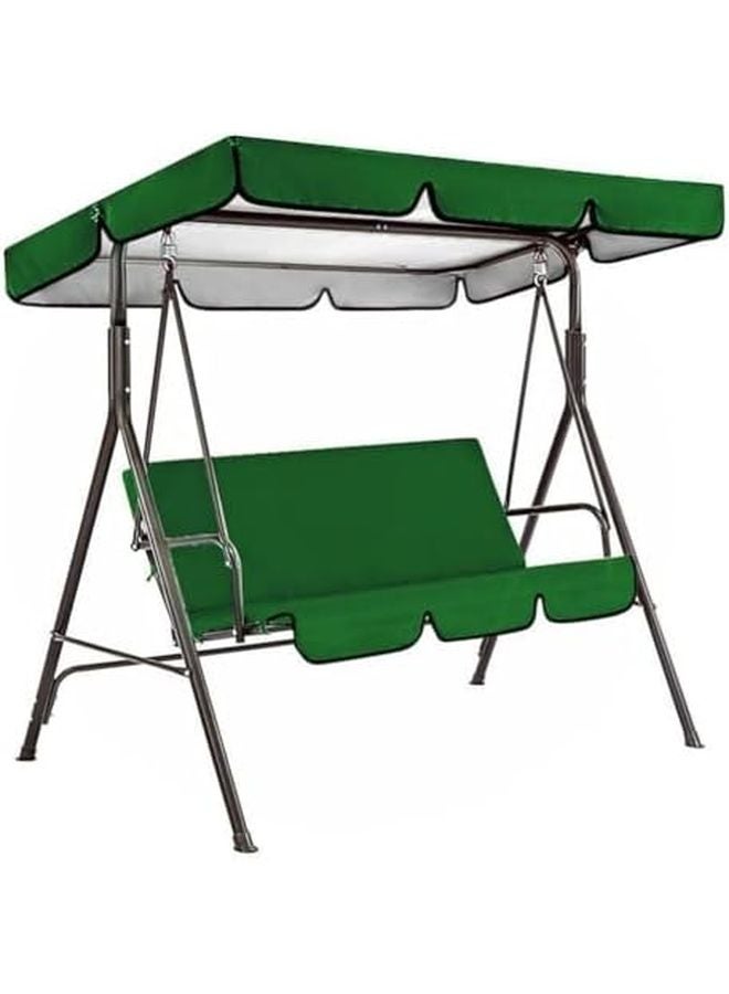 Replacement Canopy and Covers for 3 Pedestal Garden Swing Chair Set Waterproof Sunproof Oxford Cloth Beige - Image 3