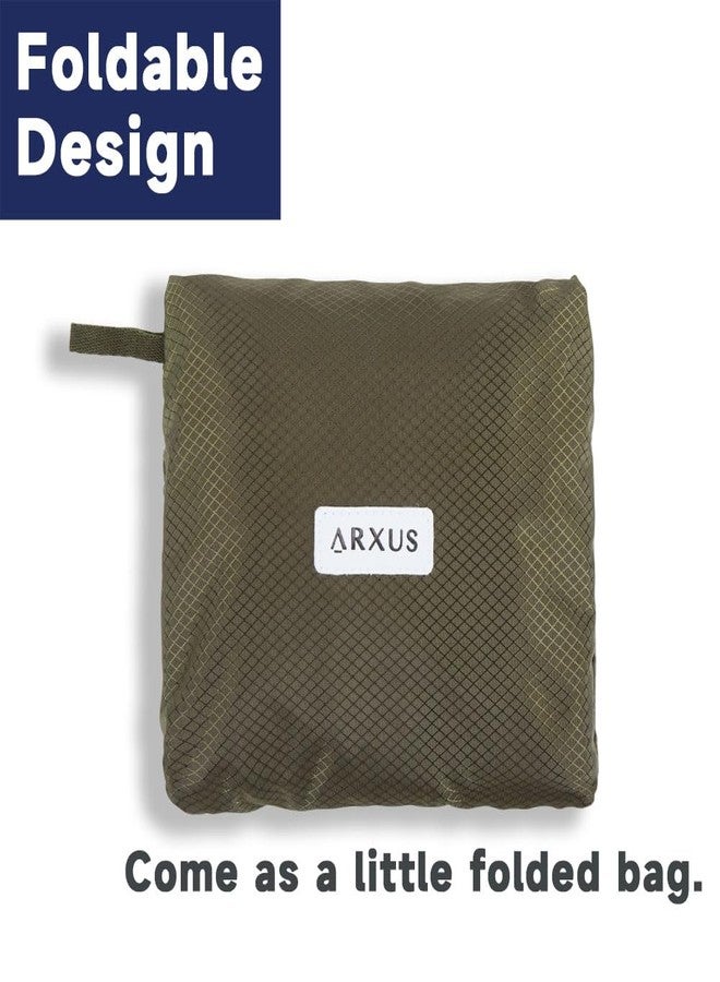 Arxus Foldable Tote Bag for Travel Expandable Lightweight Carry On Luggage 22L Packable Duffle Bag for Traveling, Green, One Size - Image 5