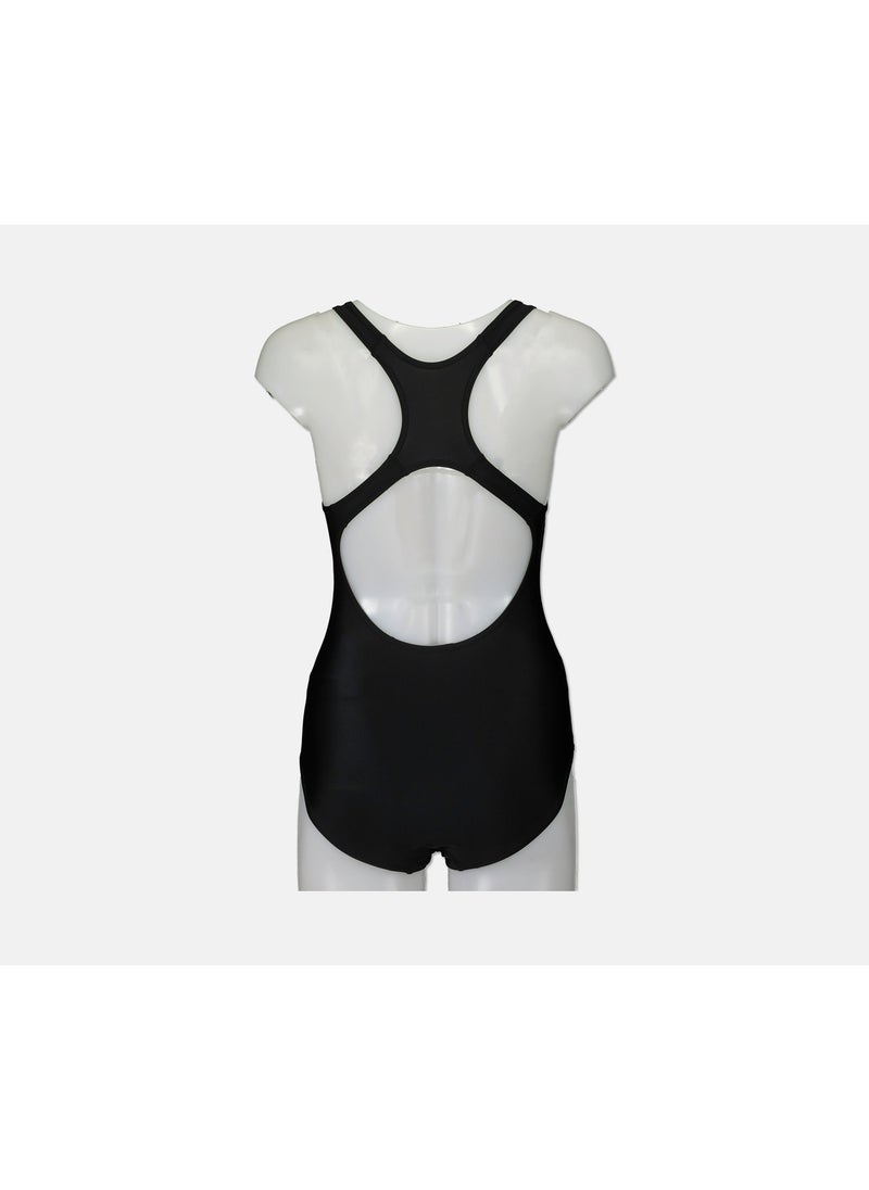 speedo Women Brand Logo One Piece, Black and Green  - Image 2