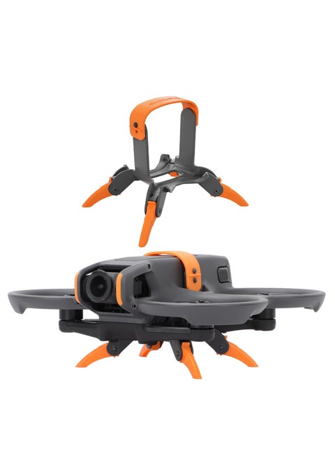 Avata 2 Landing Gear قابلة للطي، وسادة هبوط بدون طيار، ساق تمديد سريعة التحرير لملحقات DJI Avata 2، ساق قابلة للطي ممتدة، ساق تمديد الارتفاع لـ DJI Avata 2 Drone (برتقالي)