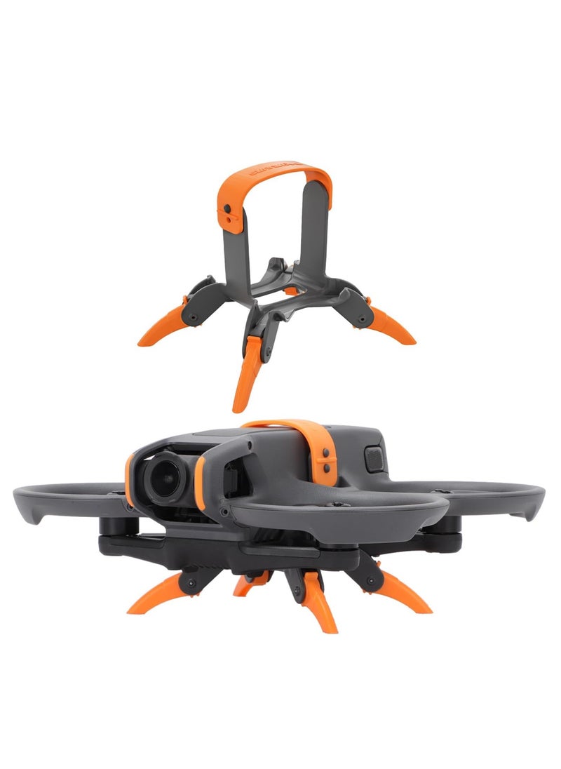 KASTWAVE Avata 2 Landing Gear قابلة للطي، وسادة هبوط بدون طيار، ساق تمديد سريعة التحرير لملحقات DJI Avata 2، ساق قابلة للطي ممتدة، ساق تمديد الارتفاع لـ DJI Avata 2 Drone (برتقالي)  - Image 1