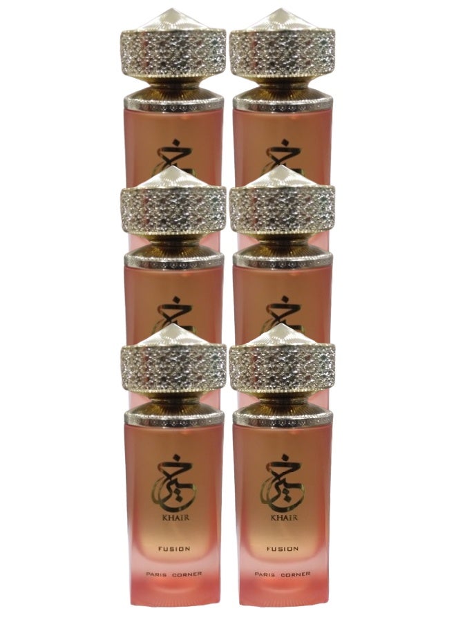 FUSION 6 Pieces Khair Fusion Perfume 100ML - Image 1