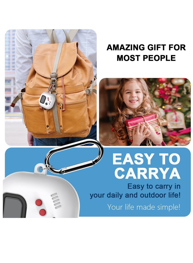 Excefore Cute Case for Beats Fit Pro, Shock-Absorbing Protective Beats Fit Pro Case Cover Silicone Shell Compatible for Beats Fit Pro Charging Case with Carabiner, Grey - Image 5