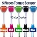 AxiyanX e Scraper and Brush for Adults 5Pack with Travel Case Micro Bristle Tongue Cleaner 5 Colors - Image 4