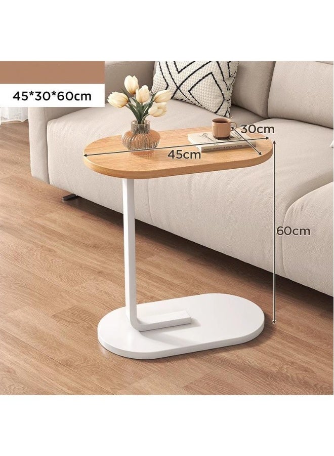 طاولة جانبية على شكل C، طاولة صغيرة، طاولة قهوة، طاولة نهاية، تحت الأريكة، طاولة غرفة المعيشة، حامل وجبات خفيفة أو لابتوب، إطار معدني مستقر، مثالية لغرفة النوم أو المكتب أو الأريكة، سهلة التجميع. - Image 1