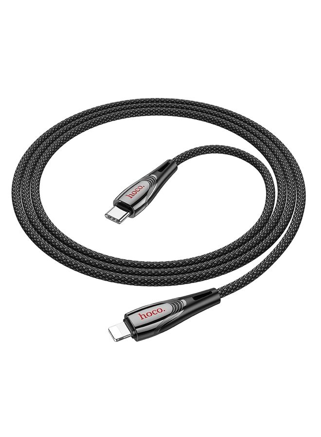 HuHa hoco U133 Type-C / USB-C to 8 Pin Braided PD Fast Charging Data Cable, Length:1.2m(Grey)  - Image 2