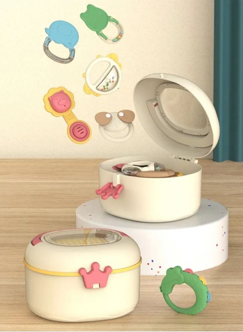 HUANGER مجموعة عضاضات وألعاب رنين للأطفال الرضع مع صندوق تخزين - لعبة عضاضة للأطفال - Image 2