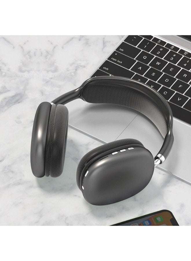 P9 - Wireless Bluetooth Headset P9 – Dark Gray | High-Quality Sound & Comfortable Fit - Image 1