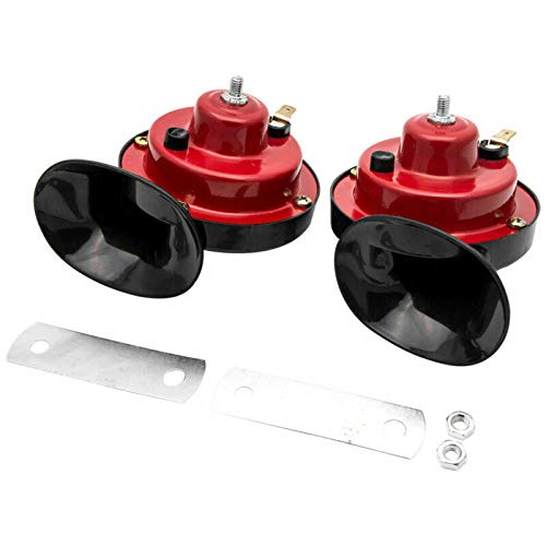 2 PACK120db Train Horn for Trucks 12v Double Horn Raging Loud Air Electric Snail Single Horn Waterproof Motorcycle Snail HornSound Raging Sound for Car Motorcycle