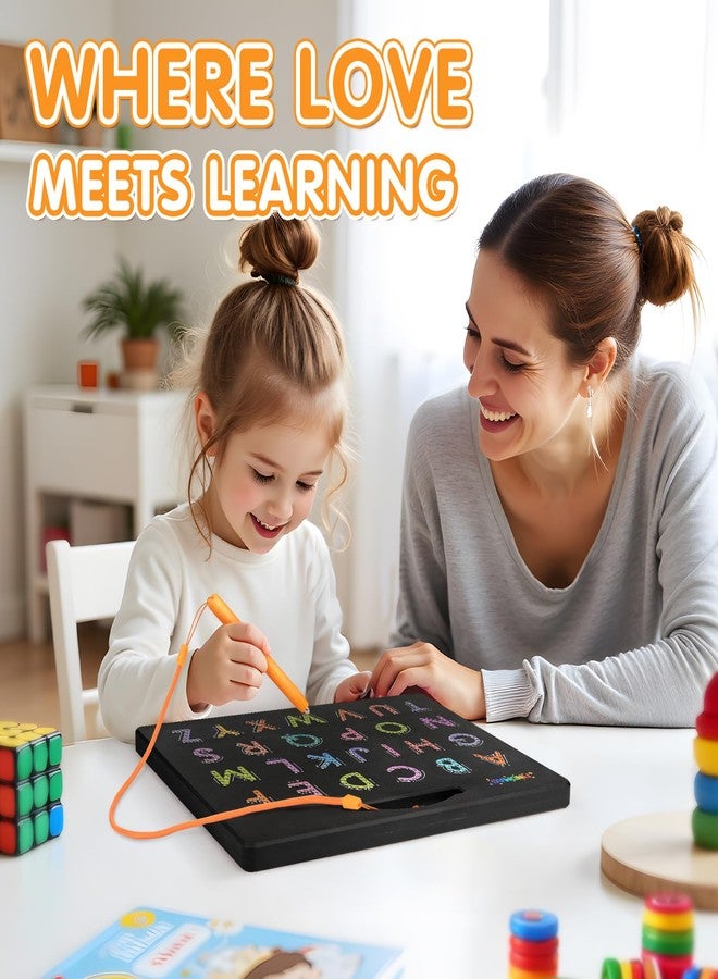 FINDMAG Magnetic Alphabet Letter Board, ABC Education Board Writing Practice for Kids Age 3-5 Preschool Teacher Must Haves, Back to School Supplies Road Trip Essentials, Number Blocks Travel Games - Image 2