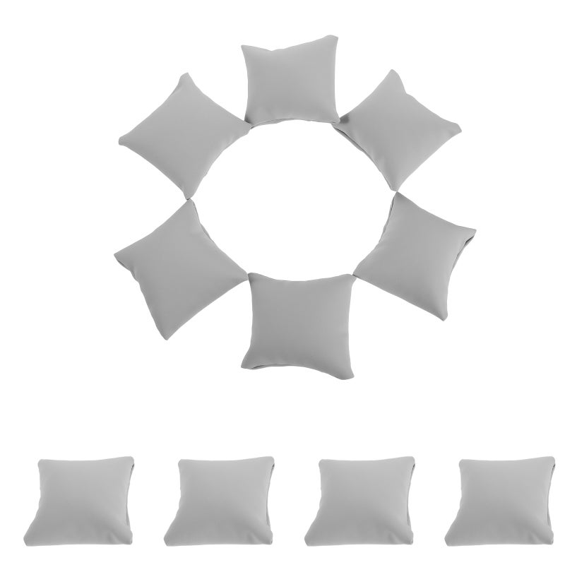 10pcs Bracelet Pillow: Pu Watch Display Jewelry Stand For Small Business Selling Home Bangle Anklet Earring Necklace Storage Grey 8 X 9 Cm - Image 3